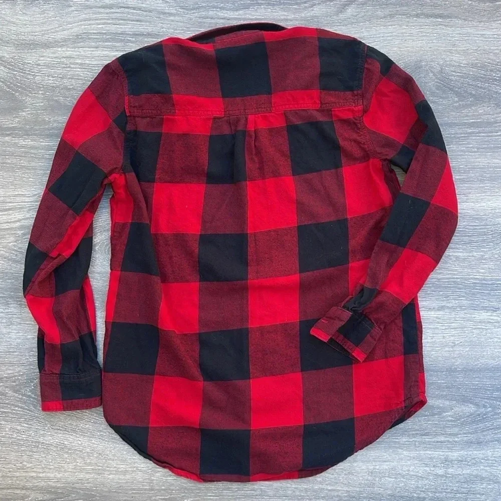 Old Navy "The Classic Shirt" Long Sleeve, red/black - Picture 4 of 4